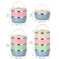 YUEDISI Groothandel Stapelbare 3-laags Containers Bento Lunchbox 18/8 RVS Bento Boxen Kinderlunchbox voor School