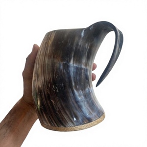 Chope à bière artisanale en corne, style américain, la plus vendue, pour méad et vin, idéale pour les festivals, cadeaux, usage domestique ou en bar, fournisseur en gros - Product Image 1
