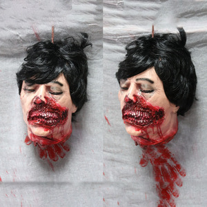 Mascarilla de látex para Halloween, máscara de Horror para fiesta, disfraz de Cosplay con chaleco, cubierta facial de látex realista - Product Image 4