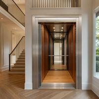 Ascenseur résidentiel MRL Traction, élévateur domestique 630 kg, 8 personnes, sans salle de machine, ascenseur de villa 4-6 étages, intérieur personnalisé