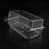 Boîte d'emballage jetable en plastique avec couvercle à charnière transparent, récipient en plastique