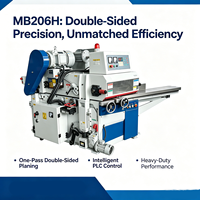 Raboteuse à bois double face robuste avec alimentation automatique pour le traitement du bois massif et la fabrication de meubles