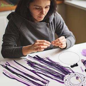 Bedroom Christmas Half Circle Large Handmade DIY Purple Moon Lace Gothic <strong>Dream</strong> <strong>Catcher</strong> <strong>Kit</strong> for Wall Decor - Product Image 4