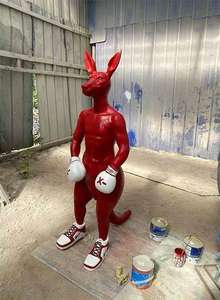 Decorazione moderna resina statua animale canguro in fibra di vetro scultura per la vendita - Product Image 2