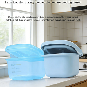 Boîte de conservation alimentaire en silicone personnalisée en usine - Contenant de conservation pour réfrigérateur pour aliments pour bébés et enfants, boîte bento sans BPA pour la préparation des <span class=keywords><strong>repas</strong></span> - Product Image 5