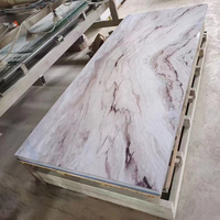 Nouveau panneau mural en PVC 3D effet marbre UV 3 mm, panneau décoratif de plafond en bois de luxe pour hôtel, facile à installer, imperméable