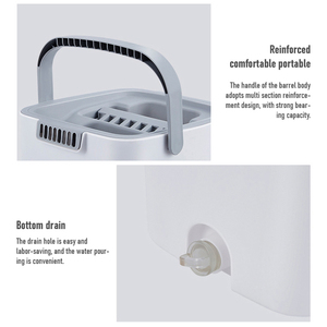 Ensemble de serpillière magique à essorage mains libres, type essorage par rotation, en microfibre, avec panier plat en plastique, <span class=keywords><strong>pour</strong></span> nettoyage humide et sec de la maison - Product Image 5