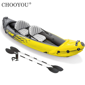 CHOOYOU – ensemble de kayak gonflable <span class=keywords><strong>pour</strong></span> 2 personnes en plein air, avec rames en aluminium, pompe, bateaux en caoutchouc, canoë kayak en pvc - Product Image 2
