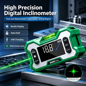 Inclinomètre laser numérique à faisceau vert haute précision avec affichage LED pour la mesure <span class=keywords><strong>de</strong></span> pente et la détection d'angle magnétique - Product Image 2