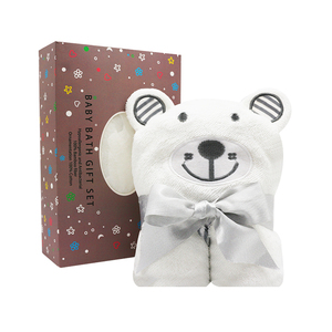 Set di asciugamani di bambù personalizzati <span class=keywords><strong>per</strong></span> bambini con cappuccio <span class=keywords><strong>accappatoio</strong></span> - Product Image 1