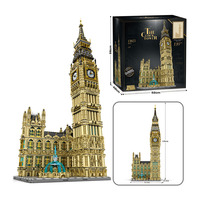 Ensemble de blocs de construction d'architecture célèbre, 13825 pièces, jouet en plastique, blocs 3D, modèle du Big Ben, blocs de construction amusants à faire soi-même