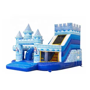 New Design Frozen Princess Air Bouncer House Inflatable Bounce Castle Trampoline Slide