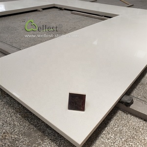 Trắng Đá Thạch Anh Vanity Hàng Đầu, Giá Rẻ Nhà Bếp Bàn - Product Image 3