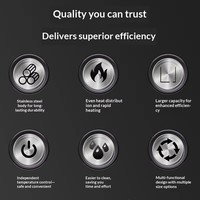 Fourneau à gaz commercial multifonction pour la cuisson des aliments, idéal pour les snack-bars