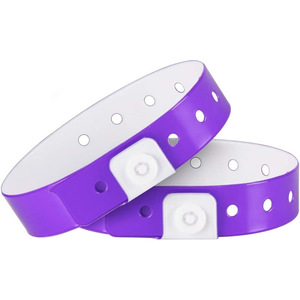 Personalized RFID Plastic Wristband 25mm Solid Colors 3/4 Vinyl for Events Promotional Party Supplies