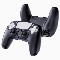 Coque rigide pour PC avec revêtement anti-huile pour manette PS5, étui de protection antidérapant avec capuchons de pouce
