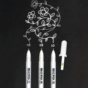 Penne <span class=keywords><strong>Gel</strong></span> Bianche Sakura Gelly Roll, Misure Assortite: 05 Fine / 08 Media / 10 Intensa, Penne <span class=keywords><strong>Gel</strong></span> Sakura 05/08/10 Gelly Roll - Product Image 5