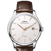 Montre mécanique automatique Robini pour homme, ultra-fine, simplicité, style business décontracté, étanche, calendrier, fermeture papillon