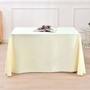 Nappe de table personnalisée en polyester couleur unie, durable, avec impression par transfert thermique, pour mariage, hôtel, salle à manger - Product Image 4
