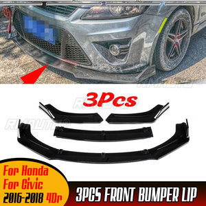 High Quality Universal <b>Car</b> Front Bumper Splitter Lip <b>Diffuser</b> Body Spoiler Kit Protector Cover for Honda for Civic 2016-2018 4Dr - Product Image 1