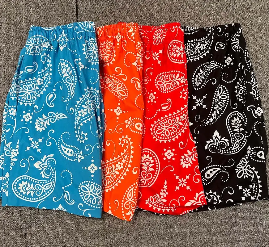 Özelleştirme kadın Bandana baskı erkekler renk değiştirme Swim şort