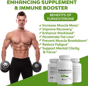 एथलेटिक प्रदर्शन को बढ़ाने और प्रतिरक्षा को बढ़ावा देने के लिए प्राकृतिक एनाबॉलिक आहार पूरक 90 कैप्सूल प्रति बोतल टर्केस्टर - Product Image 3