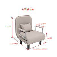 Lit de repos portable pour la pause déjeuner au bureau, canapé-lit pliable multifonction avec coussin en éponge