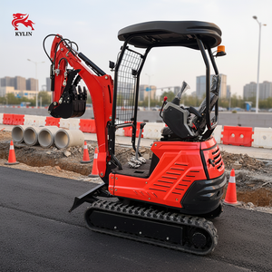 Мини-экскаватор с гидравлическими навесными приспособлениями: ковш, грабли, гидромолот. Сертифицирован CE EPA. Микро-гусеничный экскаватор для копки и посадки в саду. - Product Image 2