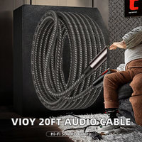 Kabel Ekstensi Audio AUX 3.5mm Male to Female Jack Headphone Berlapis Emas 24K Dilindungi Ganda dengan Jalinan Nilon untuk Speaker Mobil.