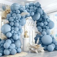 Kit de guirlande de ballons bleu poussière mat, ballons en latex, décoration de fête de révélation du sexe pour bébé garçon