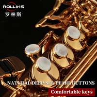 Comfortable Keys High Grade Straight Phosphor Copper Body Not Prone to Whistling Gold Lacquer Keys X3-II Soprano Saxophone