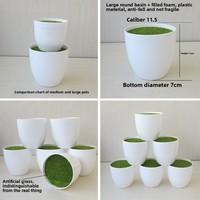 Pot de fleur créatif en plastique flocage de mousse arrangeurs de fleurs de table décoration de jardin fête de mariage bonsaï ornement