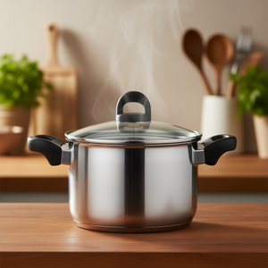 Olla para carne de turmalina de 3.0L de acero inoxidable con tapa para cocinar - Product Image 3