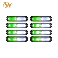 8 Piezas de Luces Estroboscópicas LED de 12V, Ultra Delgadas, de Montaje Superficial, Intermitentes, para Camiones, Automóviles, Baliza de Emergencia, Advertencia de Peligro