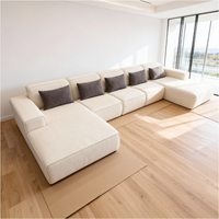 Komprimiertes 2-in-1 Modulares Dreisitzer-Sofa-Set, Quadratisch, Schaumstoffgefüllt, Hochwertig, Modernes Design, Günstig ab Lager