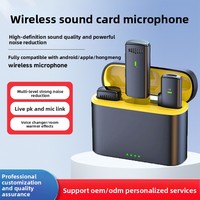 Nouvel arrivage : Micro-cravate sans fil 2,4 G à double réduction de bruit avec étui de charge, portée de 50 m pour le streaming en direct et les vlogs