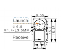 Sensor Jarak Laser Jarak Jauh 1200m IEC CLASS 1 Modul Pengukuran Akurasi Tinggi UART-TTL LINPOWAVESPD1200ZM-050-2