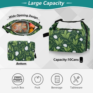 Bolsa de almuerzo con diseño de tulipán tropical personalizado de Hawaii, bolsa con aislamiento térmico, bolsa de picnic escolar para exteriores - Product Image 5