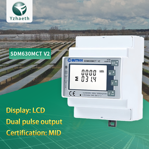 Doble carga RS485 Modbus Din Rail <span class=keywords><strong>SDM630MCT</strong></span> <span class=keywords><strong>V2</strong></span> Caja de medidor inteligente de crecimiento de electricidad para inversor solar Medidor de energía trifásico - Product Image 1