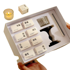 Ensemble de bougies en cire de soja écologiques artisanales haut de gamme, parfumées, boîte cadeau, bougies chauffe-plat, ornements <span class=keywords><strong>pour</strong></span> anniversaire, poèmes cachés, élégantes - Product Image 5