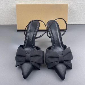 Zapatos de Tacón con Lazo de Pedrería de Última Moda para Mujer, Zapatos de Tacón Cerrados con Lazo - Product Image 2