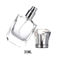 Flacon de parfum en verre cristal de 30 ml, flacon vaporisateur, flacon cosmétique, sous-flacon