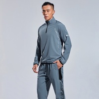 Nouvelle Collection Automne – Blouson Homme à Demi-Zip, Col Montant, Décontracté, Sportif, Respirant, Séchage Rapide, 100% Polyester pour l'Hiver