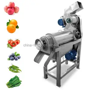 Spiral crushed fruit juicer machine/double screw pressing extractor for ginger/beet juice squeezing machine