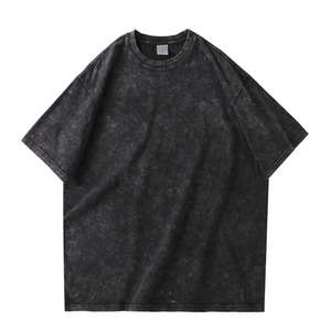 เสื้อยืดผู้ชายผ้าฝ้าย300GSM เฮฟวี่เวทเสื้อยืดพิมพ์ลายดิจิตัลลายกรดซักโอเวอร์ไซส์ - Product Image 2