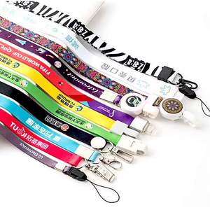 Porta Tarjetas de Identificación Personalizadas con Cordón, Sin Pedido Mínimo, Cordón Promocional Sublimado con Correa para el Cuello, Cordón de Poliéster con Llavero y Logotipo - Product Image 2