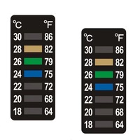 Thermomètre pour aquarium facile à lire, thermomètre adhésif pour aquarium, bande adhésive, affichage de la température numérique, 18-30°C