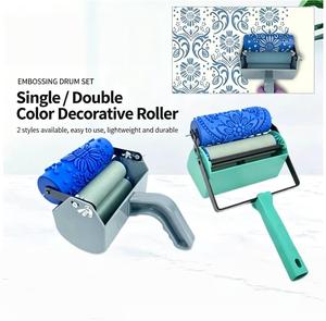 Rouleau de <span class=keywords><strong>peinture</strong></span> décoratif industriel en caoutchouc de haute qualité de 5 pouces, outil de <span class=keywords><strong>peinture</strong></span> murale à motif couleur unique pour texture, vente en gros, bricolage à domicile - Product Image 3