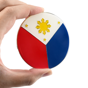 Distintivo Metallico Personalizzato Rotondo in Lega di Zinco con Texture in Resina, Logo 3D Stampato, Adesivo Resistente e Goffrato - Product Image 5