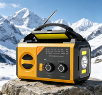 Radio portable 20000mAh, batterie externe auto-alimentée, radio de survie solaire d'urgence, lampe torche LED, chargeur de smartphone, ABS